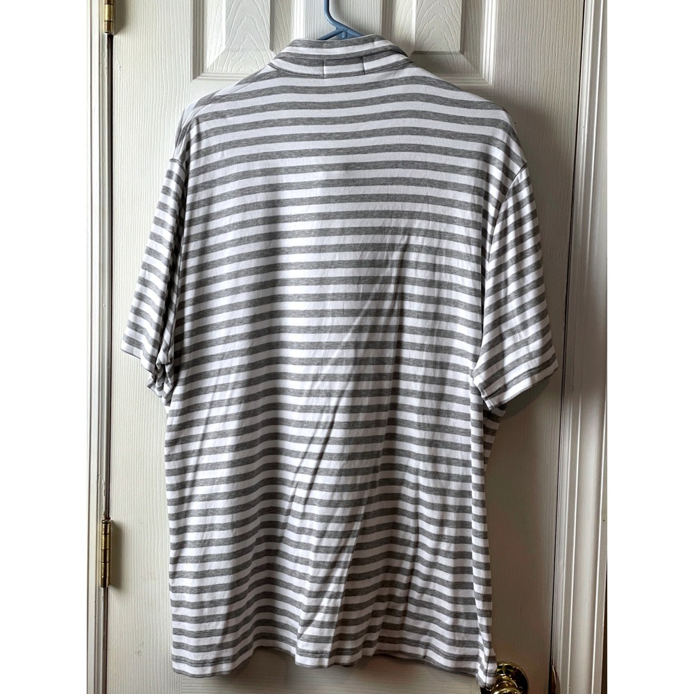 Polo Ralph Lauren Men Classic Fit Striped Short Sleeve Polo Shirt XL Gray White - Picture 7 of 16